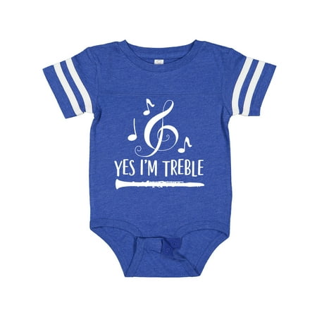 

Inktastic Funny Clarinet Gift Yes I m Treble Gift Baby Boy or Baby Girl Bodysuit