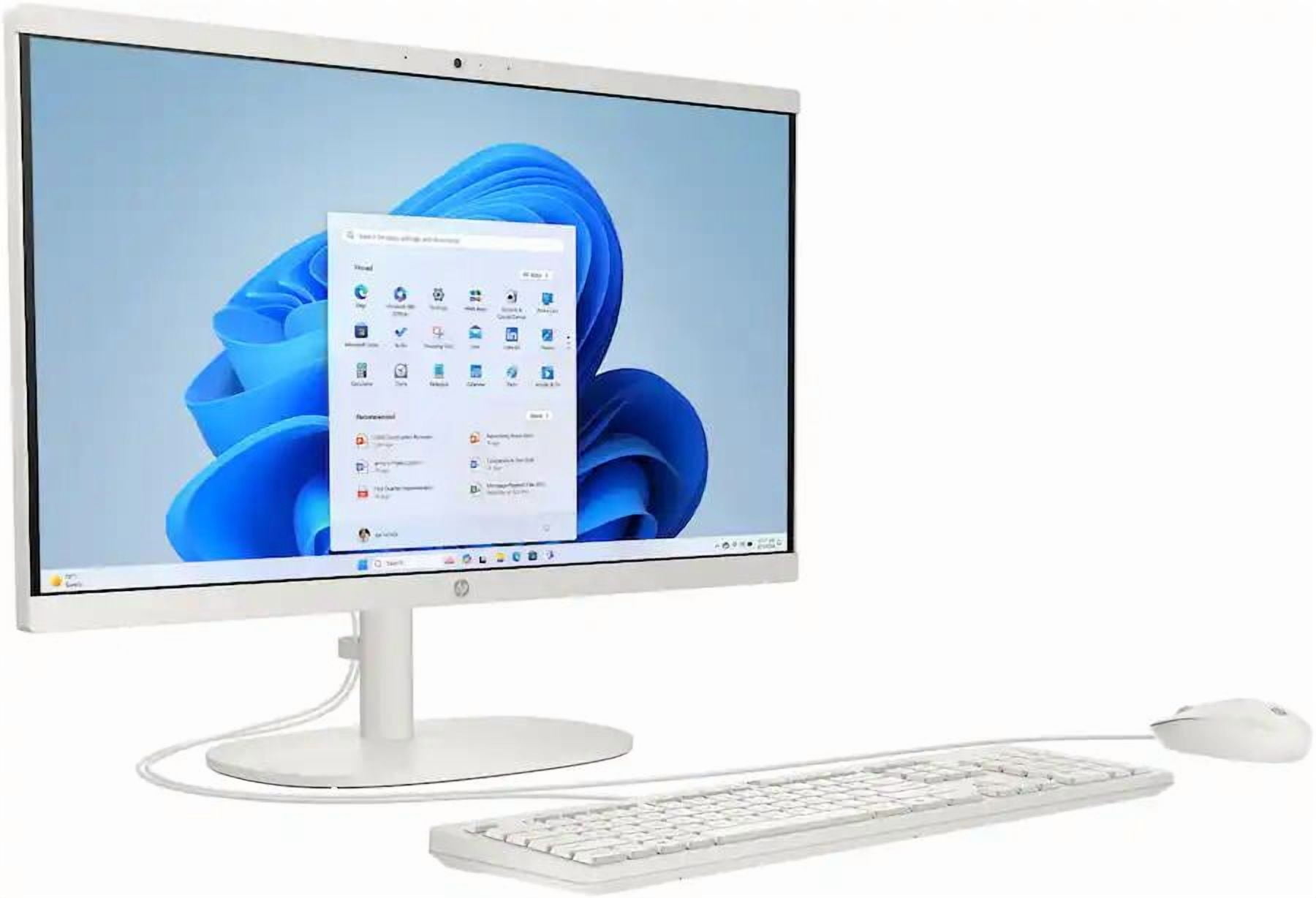 HP - 21.5" All-in-One - Intel N100 - 8GB Memory - 128GB UFS - Cashmere White