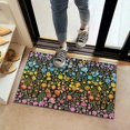 thumbnail image 2 of Bohemian Retro Floral Non-Slip Entryway Door Mat,Boho Indoor Decor Durable Low Plush Door Mat,Washable Welcome Rug for Patio Hallway Home Decor 16x24 Inches, 2 of 7