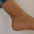 thumbnail image 2 of Kaash Customs 14k Gold Plated Anklet Bracelet with Adjustable Size For Women's Crown Anklet Gif For Her Fashion Jewelry Holiday Gifts, 2 of 2