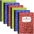 thumbnail image 1 of Wide Ruled Composition Notebooks (3 Pack) Composition Book for School, Hard Cover 100 sheets, Assorted Marble Colors HTOOQ Back to School Supplies for Students by 4E’s Novelty 6 Pack, 1 of 5