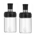 thumbnail image 1 of Sauce Jar Transparent Glass Combinat Spoon With Lid Canisters Storing Ing S Salt, 1 of 4