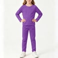 thumbnail image 6 of NAISIBABY Girls 2 Piece Loungewear Set,Long Sleeve Crew Neck Shirt and Elastic Waist Pants Home Clothes Daily Casual Purple Size 9, 6 of 6