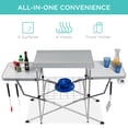 thumbnail image 2 of Best Choice Products Portable Folding Grill Table, Outdoor Food Prep Station for Camping w/ Carrying Case, 4 Hooks, 2 of 7