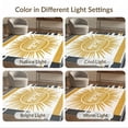 thumbnail image 7 of ODIKA 6'x9' Ultra-Soft Area Rug, Hello Sunshine Striped Welcome Sunray Border Greeting Design None Washable, Bare feet friendly, Silk-Touch for Guest Room, Bedroom, 7 of 7