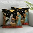 thumbnail image 3 of JEUXUS  Christmas Jesus Buffalo Plaid Throw Pillow Covers Xmas Farmhouse Sheep Outdoor Holiday Pillows Decor Christmas Winter Seasons Blessings Cushion Case for Sofa Couch Decoration, 3 of 5