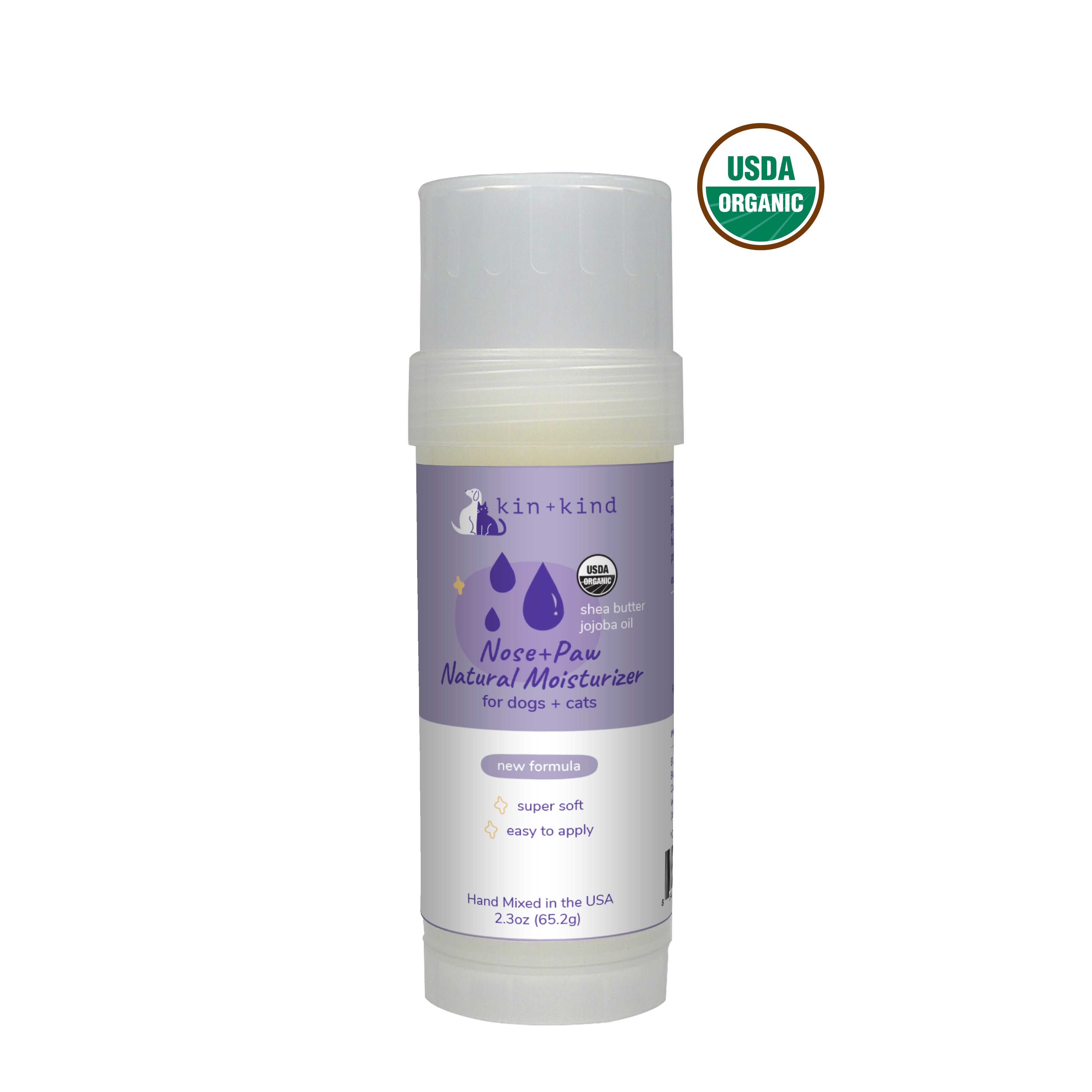 kin+kind Organic Nose and Paw Moisturizer for Dogs and Cats Soothe