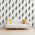thumbnail image 2 of Direct Wallpapers - Papel Tapiz Texturizado Diseño Ondas (Negro, Blanco, Plateado), 2 of 2