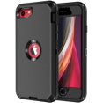 thumbnail image 1 of HSHDLDF for iPhone SE 2022/2020 Case Built-in Screen Protector Shockproof Dust/Drop Proof 3 in 1 Full Body Rugged Heavy Duty Durable Cover for Apple iPhone SE 3rd/2nd Gen 4.7, Black, 1 of 7