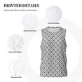 thumbnail image 3 of Sikiie Gray Plaid Basketball Jersey Reversible Men's Mesh Athletic Sports Shirts Training Practice S-4XLLarge, 3 of 6
