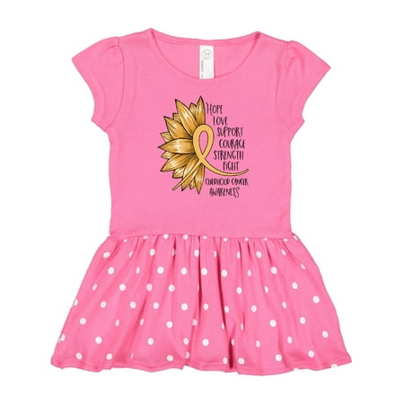 

Inktastic Childhood Cancer Awareness Sunflower Ribbon Gift Baby Girl Dress