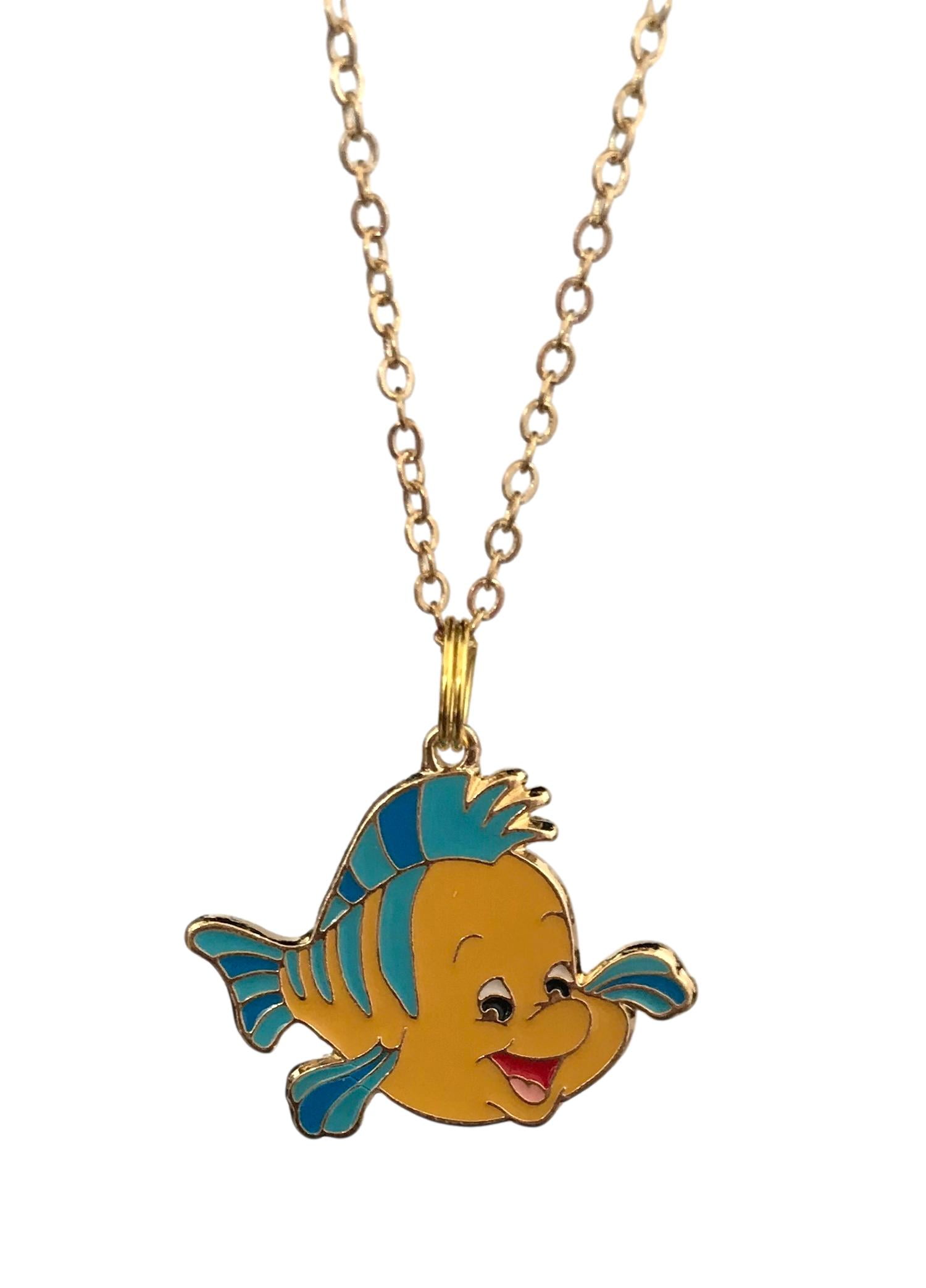 Flounder Disney Cartoon Pendant Necklace