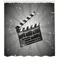 thumbnail image 3 of Ambesonne Movie Theater Shower Curtain, Clapper Board, 69"Wx84"L, White Black and Grey, 3 of 3