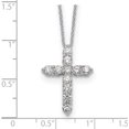 thumbnail image 5 of 14K White Gold 14Kw True Origin Lab Grown Diamond Vs/Si, D E F, Cross Pendant Necklace (18 X 22.02) Made In India pm1000-100-wld, 5 of 5