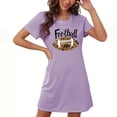 thumbnail image 1 of Camisón corto de talla grande para mujer, camisón de manga corta con estampado de pecho a la moda, camisón para mujer, 1 of 2