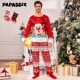 thumbnail image 2 of Pijamas rojos a juego para la familia de Navidad, conjunto familiar para adultos y niños, Top + Pantalones, ropa de dormir de Navidad para parejas, ropa de Año Nuevo, 2 uds., 2 of 4
