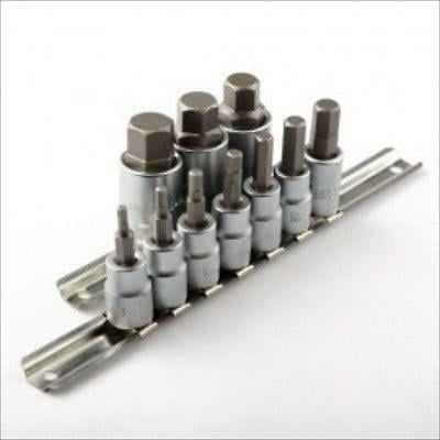 

3/8 and 1/2 Inch Drive SAE Standard Hex Bit Allen Key Socket Tool Set Hexagon