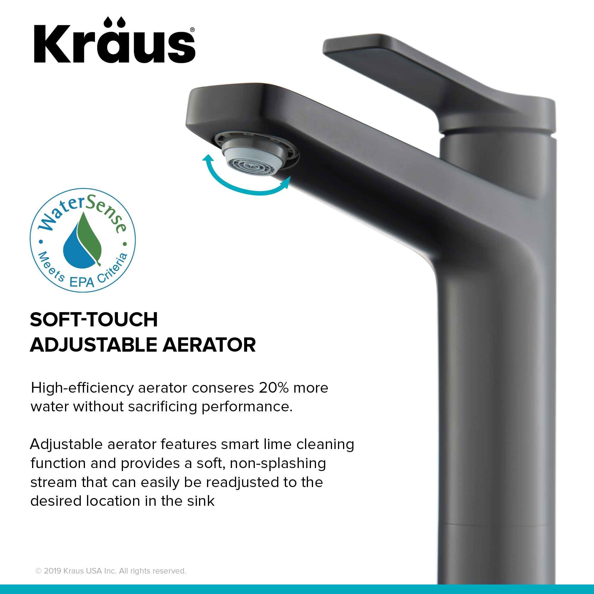Indy Single Handle Vessel Bathroom Faucet in Matte Black