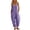 Purple, variant on TEAJOPSUU Women's Cotton Blend Jumpsuits Casual Summer Overalls with Pockets Loose Sleeveless Wide Leg Rompers Red