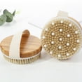 thumbnail image 4 of 3Pcs Dry Brushing Body Brush Natural Wood Bath Brush Ergonomic Grip Back Scrubber Body Exfoliator for Wet/Dry Brushing, 4 of 6