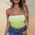 thumbnail image 5 of Tube Top for Women, Sleeveless Strapless Solid Color Polyester Top with Elastic Band, Regular Length, Black L, 5 of 5