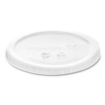 Vegware VDC-120H 8 oz. to 32 oz. Compostable Plastic Round Deli Pot Lids (500/Carton)