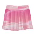 thumbnail image 2 of Girls' Skorts Elastic Waist Skorts with Inner Shorts Athletic Workout Shorts Skirts Clouds and Pink Heart Shape X-Large, 2 of 9