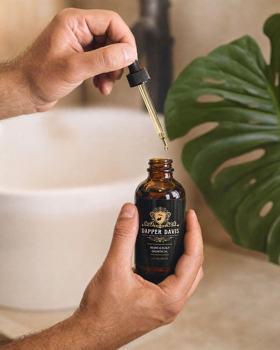 Dapper Davis Beard & Hair Growth Oil for Men – Natural Scalp and Beard Oil for Thicker Fuller Hair