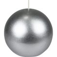 thumbnail image 1 of Zest Candle 2-Piece Ball Candles, 4-Inch, Metallic Silver, 1 of 8