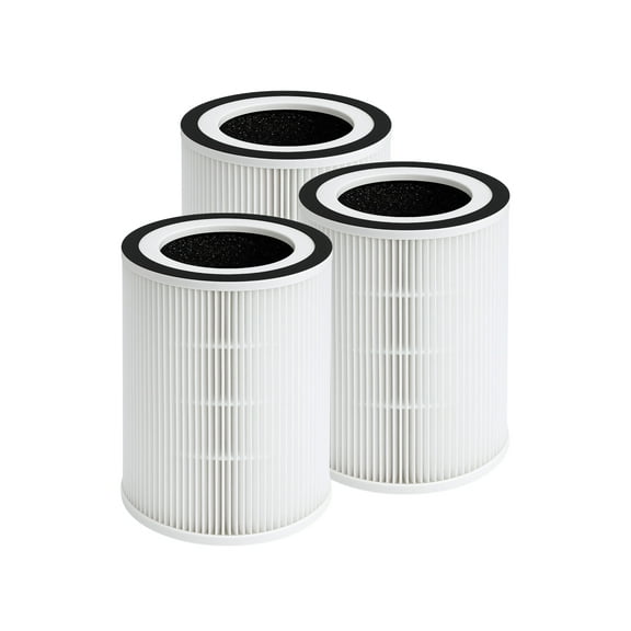 Nispira 3-in-1 True HEPA Activated Carbon Replacement Filter Compatible with Sensibo Pure Air Purifier, 3 Packs