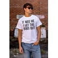 thumbnail image 4 of I Let Dogs Out Funny 2000s Music Plus Size Crewneck Graphic Tee Shirt Brisco Brands 3X, 4 of 5
