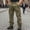 Army Green, variant on DPTALR Men's Solid Color Corduroy Casual Pants Button Closure Multi-Pocket Fashion Trousers,White,XXXL