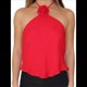 thumbnail image 1 of Camiseta Sin Mangas de Lunares Y2k para Mujer, Estilo Halter, Sin Mangas, con Cuello Halter, Camisola Sin Espalda y Decoración de Rosas. Rojo M, 1 of 7
