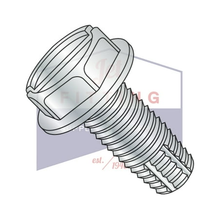 

12-24 x 2 Type F Thread Cutting Screws | Slotted | Hex Washers Head | Steel | Zinc (Quantity: 1500)