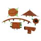 thumbnail image 5 of Juego de 6 hamacas colgantes para hámster, cálidas y pequeñas para hámster, rata, cobaya, petauro del azúcar., 5 of 14