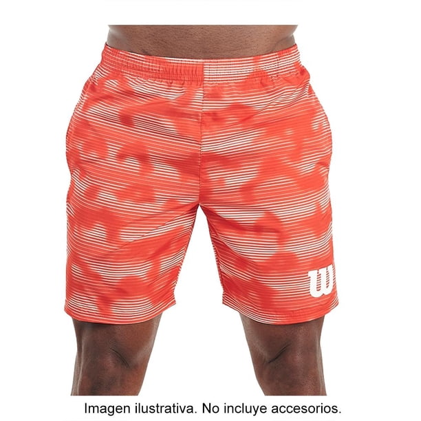 Short Wilson Talla G Deportivo Ajustable Estampado Anaranjado