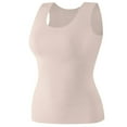 thumbnail image 3 of Bovxnpu Women's Pajama Tops Sleep Shirt, Women's Thermal Shirt Fall Winter Cotton Trimmed Round Neck Warm Suspender Vest Sleeveless Base Layer for Underwear Sleepwear Loungewear, 3 of 10