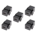 thumbnail image 1 of Convertidor De Conector De Adaptador De Inserciones De Tipo USB Negro 3.1 Hugo Conector Keystone ABS tipo C Paquete De 5, 1 of 7