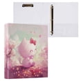 thumbnail image 3 of 2 Pcs Cute Cat with Bow Hardcover 3 Ring Binder 1.5” Round Rings Binder Organizer Letter Size Paper Pockets School Office Supplies, 3 of 9