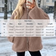 thumbnail image 3 of Womens Winter Jacket Baeitkot Long Sleeve Sherpa Fleece Zip Front Coat with Pockets Cozy Winter Travel Coffee L, 3 of 6