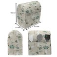 thumbnail image 5 of Floral Lounger Chair Bag, Romantic with Little Hearts Swirled Stems with Blossoms Feminine Graphic, High Capacity Storage with Handle Container, Lounger Size, Turquoise Brown Beige, by Ambesonne, 5 of 5