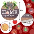 thumbnail image 4 of Interchangeable Welcome Sign for Front Door with 14 Changeable Icons, Farmhouse Front Porch Decor Rustic Wooden Wall Sign with 12 LED Lights, Outdoor Seasonal Welcome Home Decorations (Wood home1), 4 of 8