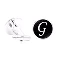 thumbnail image 1 of VONKY 1 Pair Men's Letter Cufflink Wedding Formal Initial Alphabet Stainless Steel Cufflink, Letter G, 1 of 8
