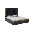 thumbnail image 3 of Allure Modern Style Queen Bed Made with Wood in Black/Gold, 3 of 8