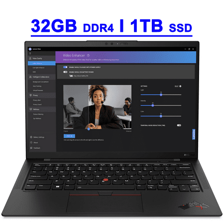 Lenovo ThinkPad X1 Carbon Gen 9 Premium Business Laptop 14" WUXGA IPS Touch (400nits, 100% sRGB) Intel 4-core i5-1145G7 32GB DDR4 1TB SSD Thunderbolt4 Privacy Webcam Rapid Charging Win10Pro Black