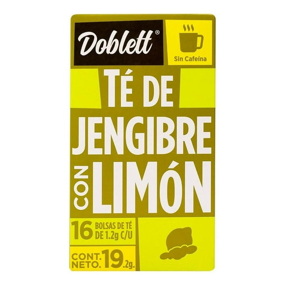 Té de jengibre con limón Doblett 16 bolsas de 1.2 g c/u