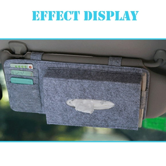 WREESH New Creative Car Mask Storage Box Car Hanging Type Ceiling Sun Visor Box