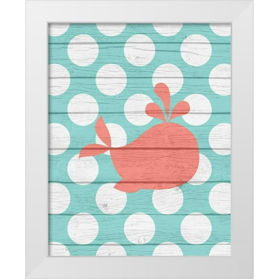 Robinson, Tamara 20x24 White Modern Wood Framed Museum Art Print Titled - Nautical Whale