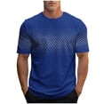 thumbnail image 2 of Styesk T-Shirts pour Homme Mode Décontractée Hommes Imprimé T-shirt de Sport Manches Courtes Col Rond Blouses Chemises, 2 of 3