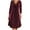 Burgundy, variant on Odeerbi Solid Color Sequin Dress for Women 2025 Solid Color Velvet Dress Long Sleeved V-Neck Dress Burgundy